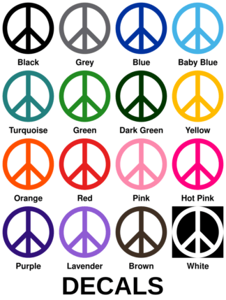 Peace Sign Decals